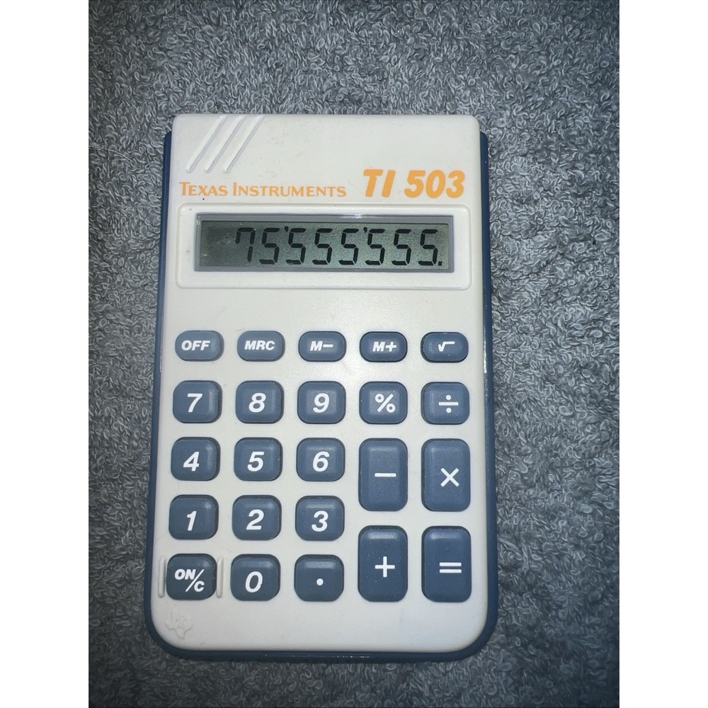 Texas Instruments TI 503 Calculator Pocket Size. Working w/Battery. Rare Vintage
